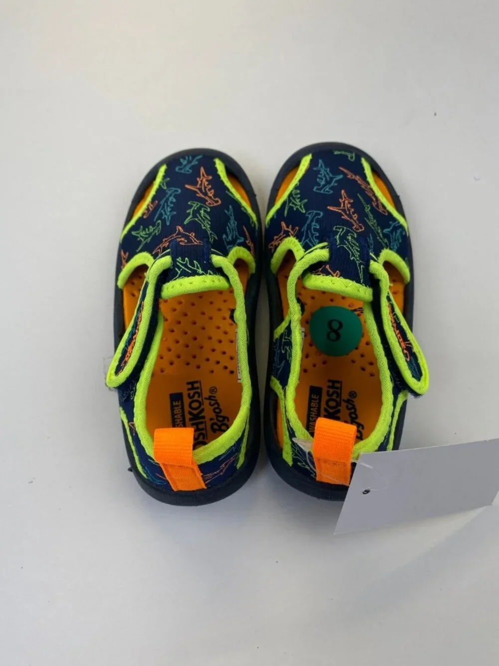OshKosh Toddler Shark Theme Swim Beach Shoes  8M New w/ tags